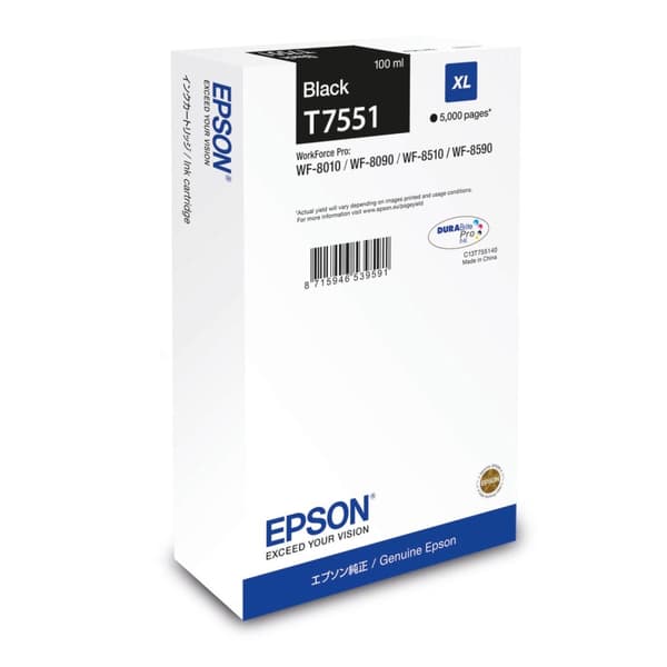 Epson Blekk C13T75514N T7551 XL Svart