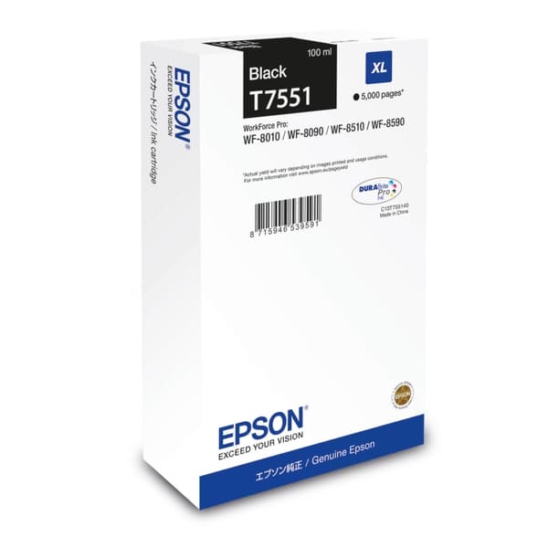 Epson Blekk C13T75514N T7551 XL Svart