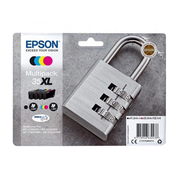 EPSON Original Ink Cartridge 35XL Multipack - Paket med 4 - XL - Svart, Gul, Cyan, Magenta
