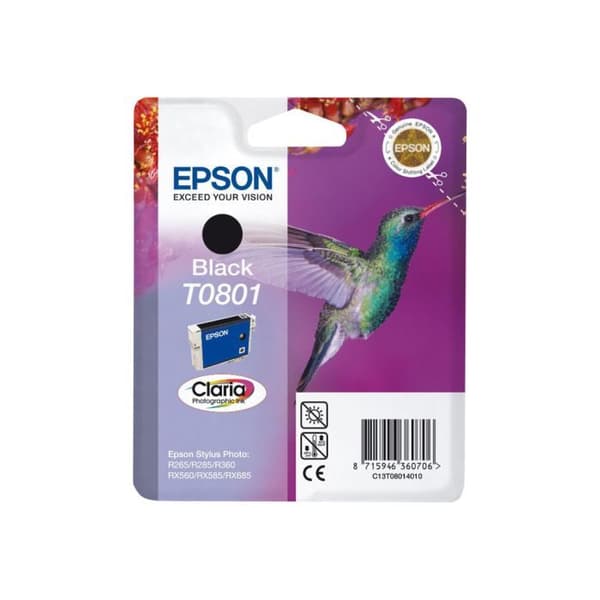 EPSON Claria T0801 Bläckpatron - Svart - Bläckstråle - 1/Pack