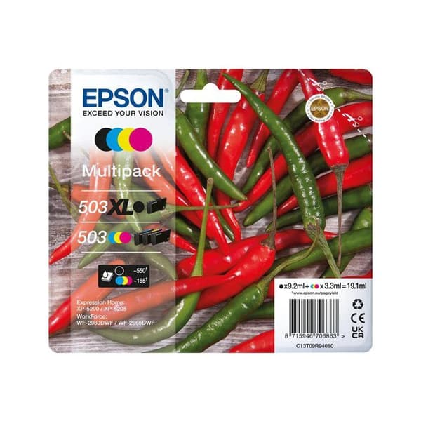 EPSON STANDARD 503XL SVART BLÄCKPATRONSET C13T09R94010