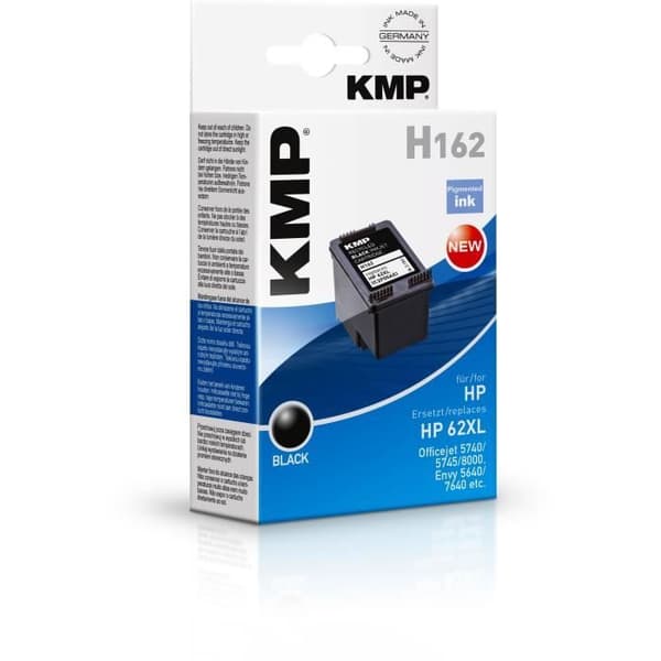 KMP H162 svart bläckpatron kompatibel med HP Envy 5540/5542/5640/5642/7640 - Räcker upp till 600 sidor