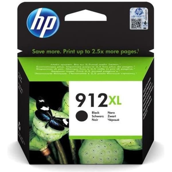 HP 912XL svart originalbläckpatron med hög kapacitet (3YL84AE) för HP OfficeJet 8010 series/ OfficeJet Pro 8020 series