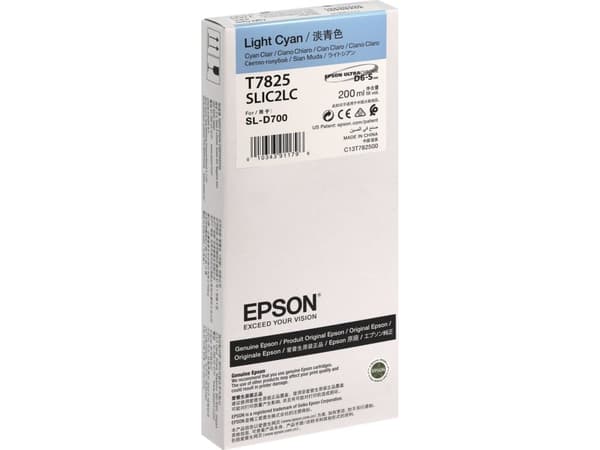 Epson T7825 - 200 ml - lys cyan - original - blekkpatron - for SURELAB SL D700