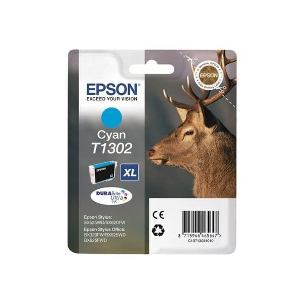 EPSON Cartridge T1302 - Rådjur - Cyan