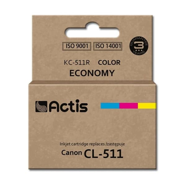 Alkunperäinen mustepatruuna Actis KC-511R Cyanin sininen/Magentan punainen/Keltainen