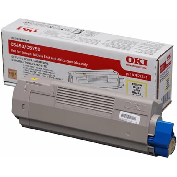 Alkuperäinen mustepatruuna OKI 43872305 Keltainen