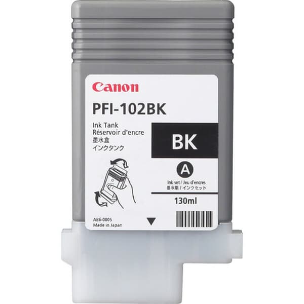 Original blækpatron Canon PFI-102BK Sort