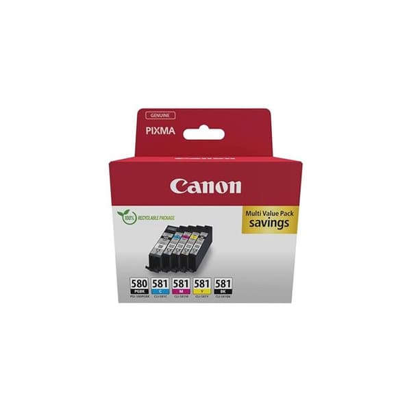 Canon PGI-580BK/CLI-581 bläckpatron - 5-pack