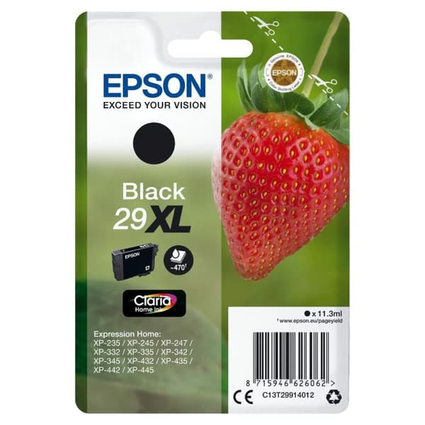 Original blækpatron Epson 29 XL Sort (10 enheder)