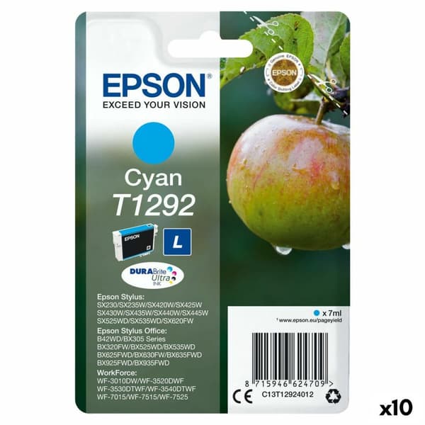 Originale Blekkpatroner Epson SX 235W /420W/425W/ OFFICE BX305F/320FW Cyan (10 enheter)