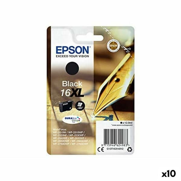 Original blækpatron Epson Nº16XL Sort (10 enheder)