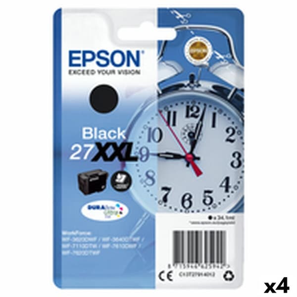 Original Bläckpatron Epson WF-3000 7000 - Nº27XXL Svart (4 antal)