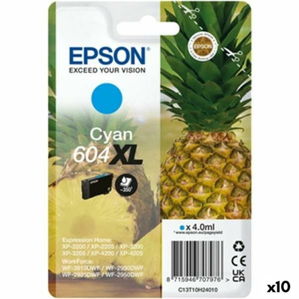 Original Bläckpatron Epson XP-2200 WF-2910DWF Turkos (10 antal)