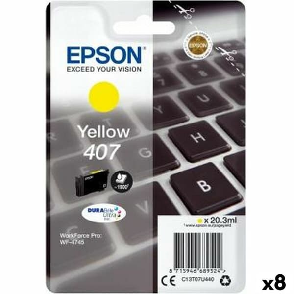 Alkunperäinen mustepatruuna Epson WorkForce Pro 4745 Series Keltainen (8 osaa)