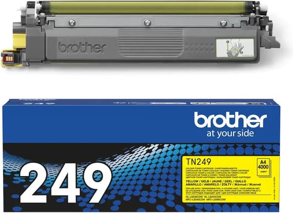 Brother TN249Y laserblekkpatron, gul