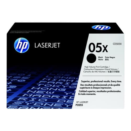 HP 05X - Lång livslängd - svart - original - LaserJet - tonerkassett (CE505X)