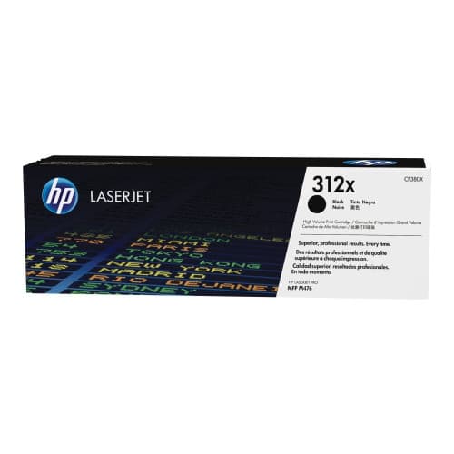 HP 312X - Lång livslängd - svart - original - LaserJet - tonerkassett (CF380X)