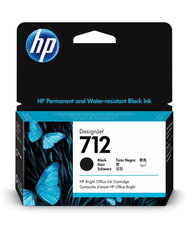 Bläckpatron HP 3ED70A 712 svart