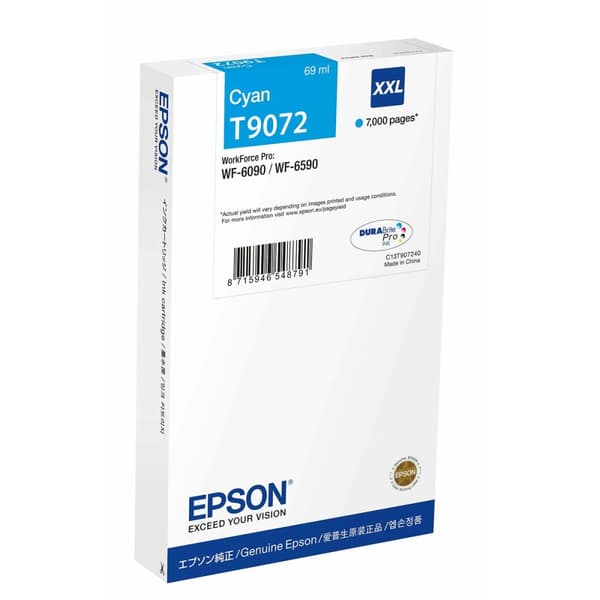 Alkunperäinen mustepatruuna Epson C13T907240 Syaani