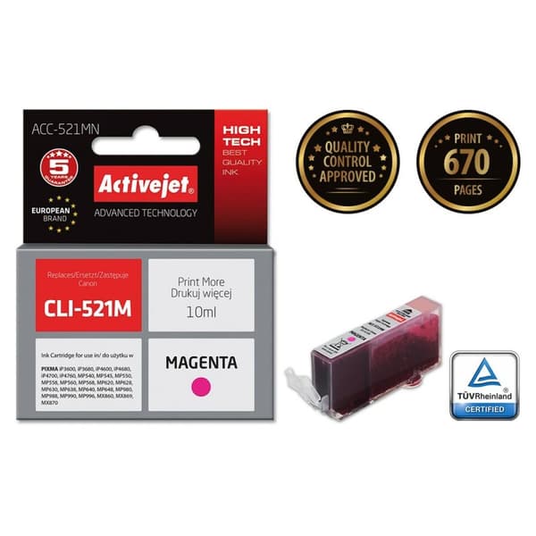 Original blækpatron Activejet ACC-521MN Magenta