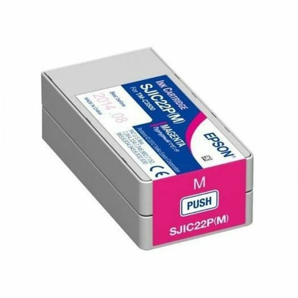 Original Bläckpatron Epson SJIC22P(M): Ink cartridge for ColorWorks C3500 (Magenta)