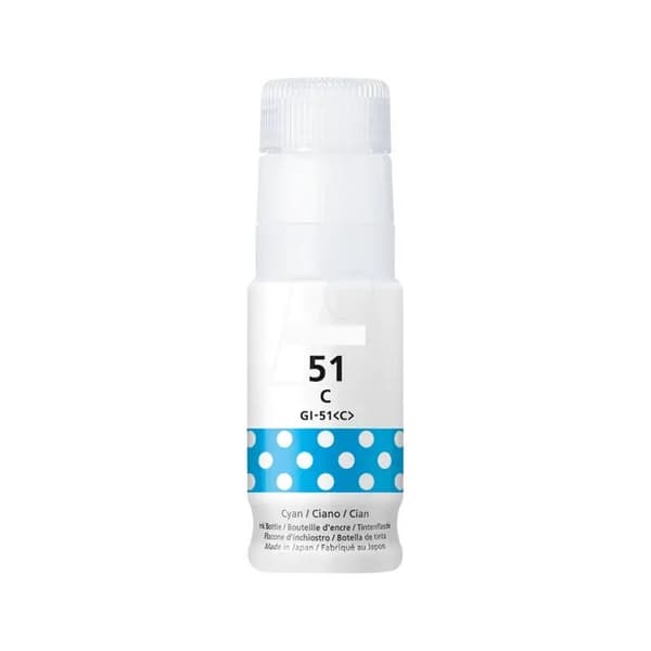 Yhteensopiva -  Canon GI 51 C Täytä Mustetta - 4546C001 Cyan 70 ml