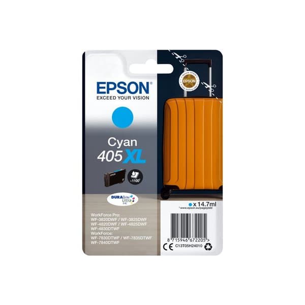 Bläckpatron - EPSON - 405XL - Cyan - DURABrite Ultra - Stora kapacitet