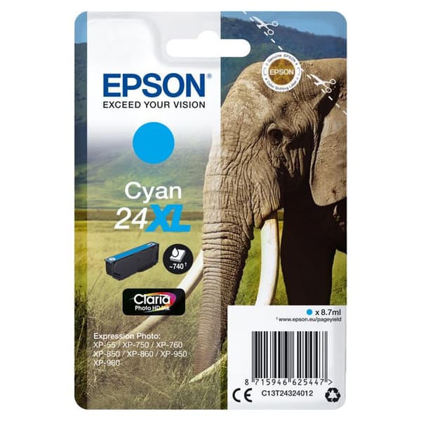 Epson Inkjet Cartridge - Cyan - Bläckstråle - High Yield - 740 sidor