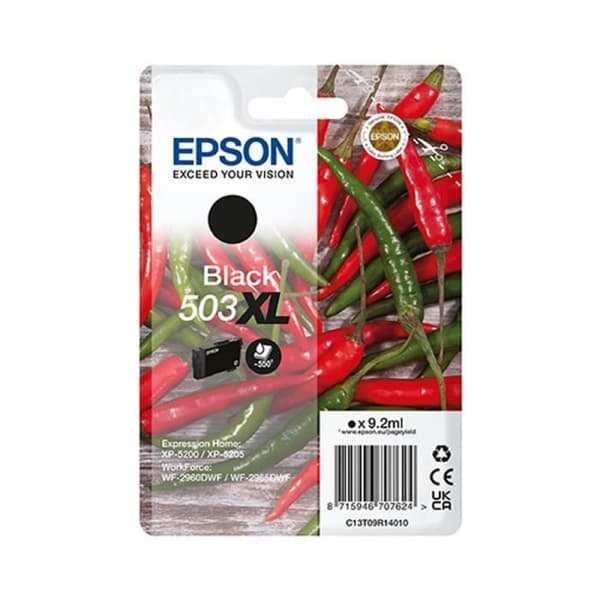 Tonerpatron - Epson - 503 SVART CHILI XL - Svart - 9.2 ml - Originalt förbrukningsmaterial