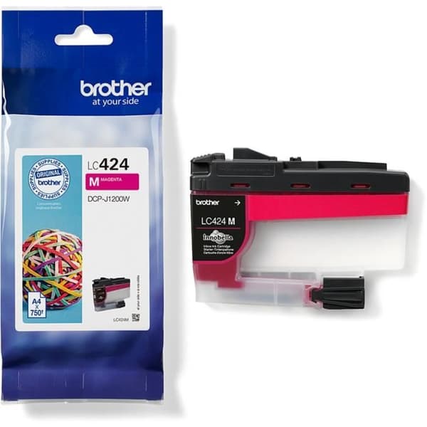 LC424M bläckpatron - BROTHER - 750 sidor magenta med hög kapacitet - för DCP -J1200W