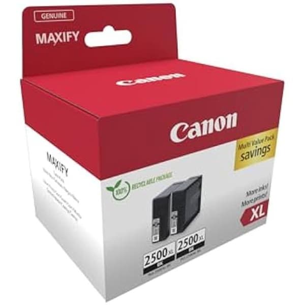 Canon PGI-2500 XL Twin Pack bläckpatroner - XL kapacitet (2x Black XL) - Canon certifierad