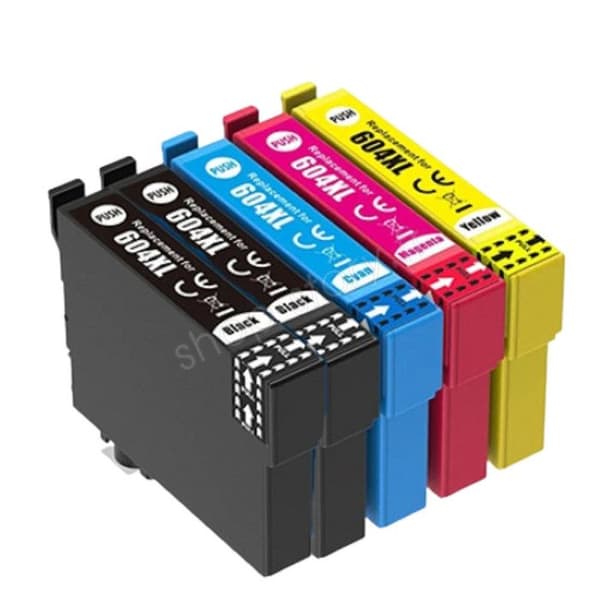 Bläckpatroner - SHOP-STORY - E604XL_2N+1CHQ - Pack med 5 - Kompatibel med Epson - Flera färger