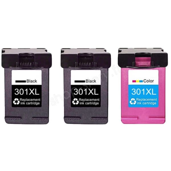Tonerpatroner - SHOP-STORY - HP 301 XL - Pack med 3 - Svart och Trikolor - Kompatibel med HP