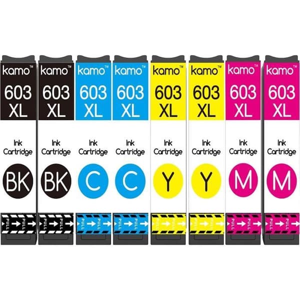 LIWI-603 XL-paket med 8 bläckpatroner kompatibel med Epson 603 603XL-kassett, för Expression Home XP-2100 XP-2105 XP-31[947]