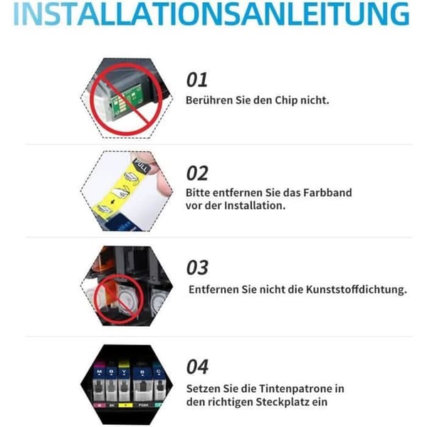 INSMAX PRINTER 5-pack 603XL bläckpatron kompatibel för Epson 603 603 XL för Expression Home XP-2100 XP-2105 XP-3100 X1008