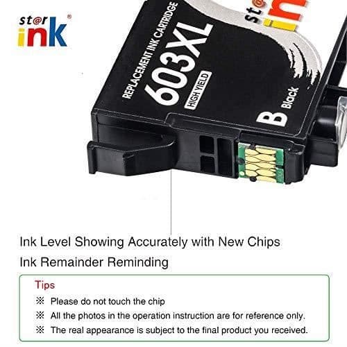 Starink 4-pack kompatibel för Epson 603XL 603 XL bläckpatroner för Epson Workforce WF-2830DWF WF-2835DWF WF-2850DWF WF-2810DW