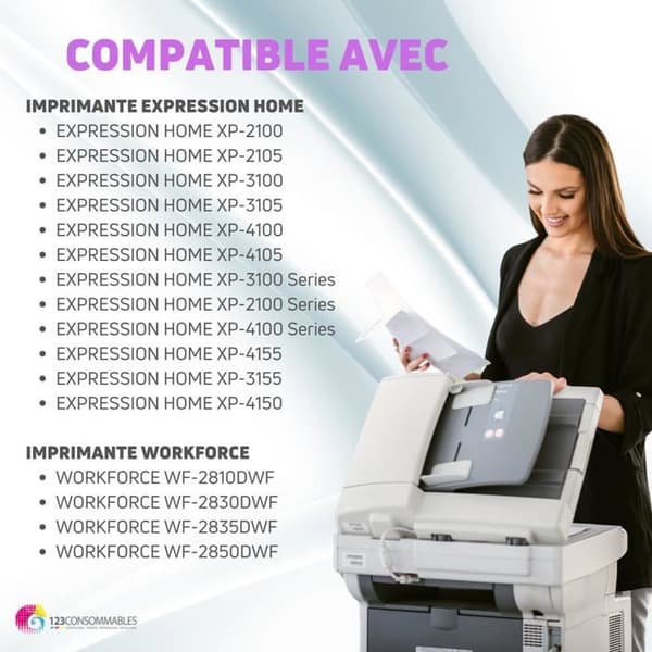 603Xl-paket med 12 bläckpatroner kompatibel för Epson 603 XL Starfish-för Epson XP-2100 XP-2155 XP-3100 XP-4100 Wf-2820