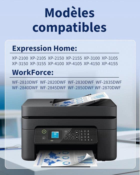 Kompatibel bläckpatron - Epson - 604XL - Paket med 5 - Hög kapacitet - Flera färger