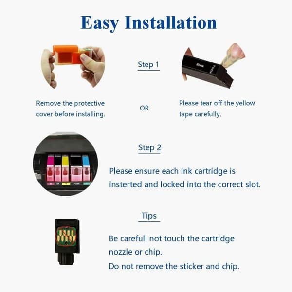 SKRIVARE Caidi 502xl bläckpatroner kompatibla för Epson 502 XL Epson XP-5105 XP-5100 Workforce Pro WF-2865DWF WF-2860DWF2039