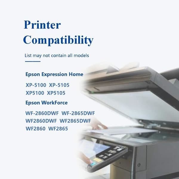 SKRIVARE Caidi 502xl bläckpatroner kompatibla för Epson 502 XL Epson XP-5105 XP-5100 Workforce Pro WF-2865DWF WF-2860DWF2039