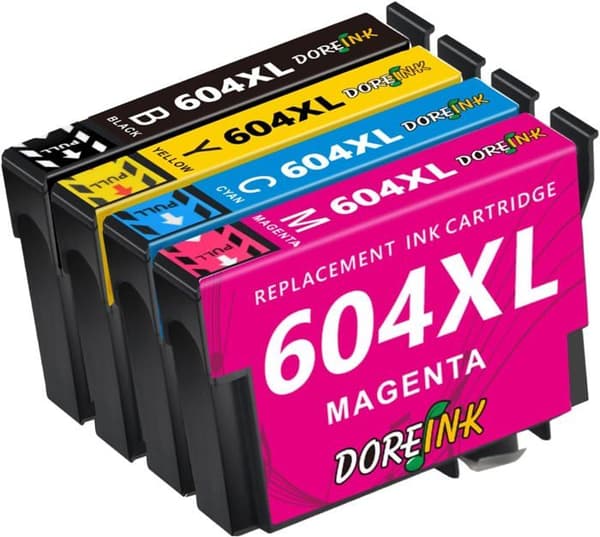 Kompatibel bläckpatron - Epson - 604XL - Paket med 4 - Svart, Cyan, Magenta, Gul