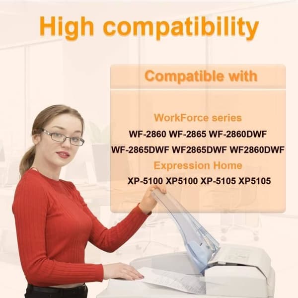 D&amp;C 502XL bläckpatroner kompatibla för Epson 502 502 XL för Epson Workforce WF-2860 WF-2860DWF WF-2865 WF-2865DWF, Expres530