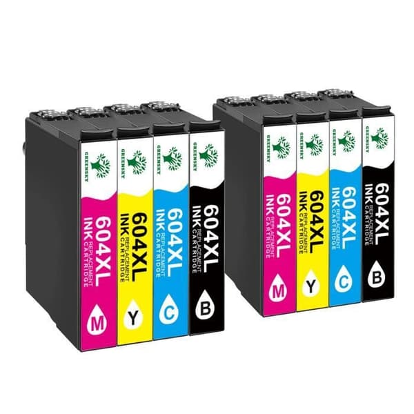 GREENSKY-kompatibla bläckpatroner för Epson 604 XL Pineapple - Paket med 8 - Svart + Cyan + Magenta + Gul