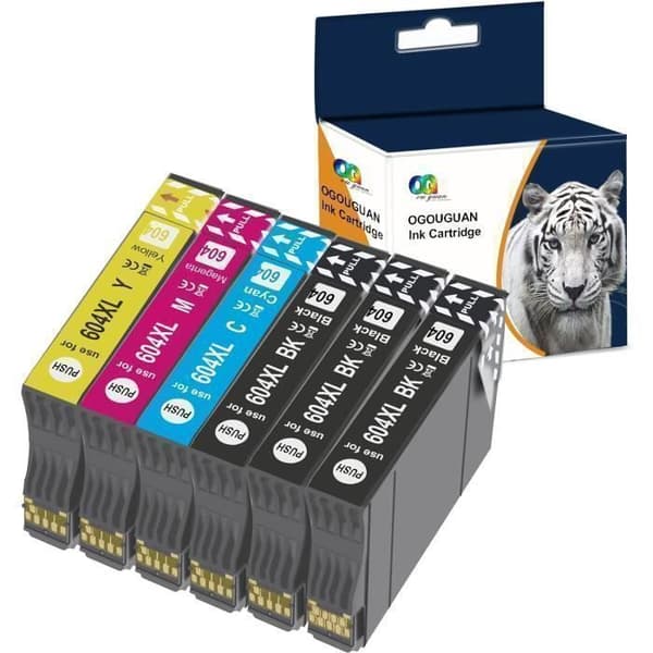 604XL Kompatibla patroner för epson 604 för bläckpatron XP 2200 XP-2205 XP-3200 6Pack