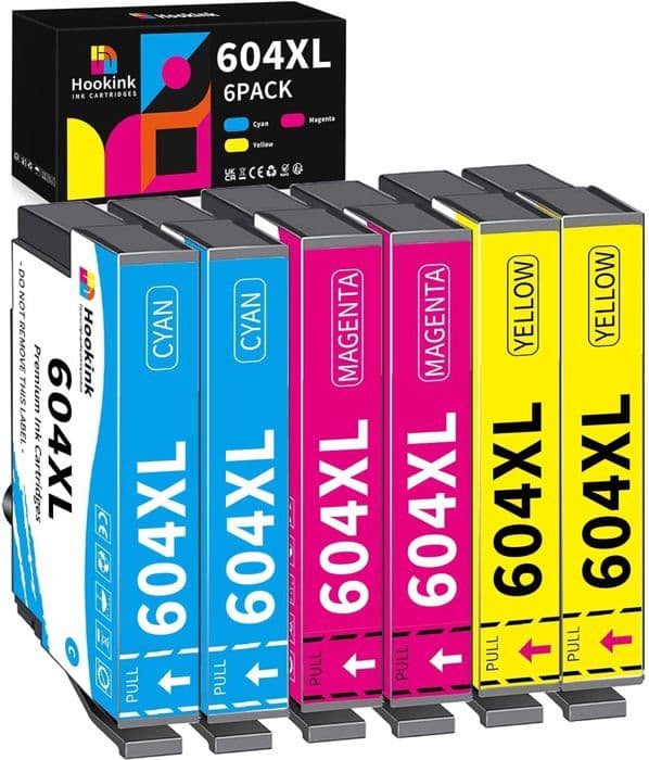Kompatibel bläckpatron - Epson - 604XL - Paket med 6 - Flerfärgad - Hög kapacitet
