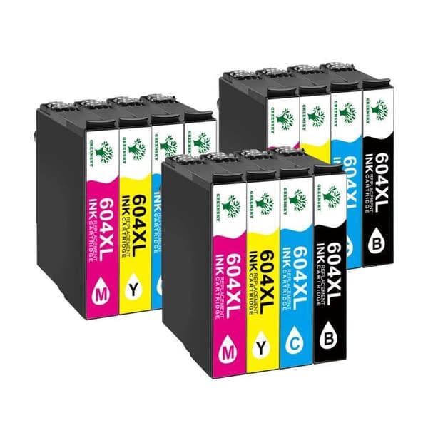 GREENSKY 604XL Paket med 12 bläckpatroner Kompatibel med EPSON 604XL EPSON 604 XL för Epson 604 XP2200 XP3205 Cartridge