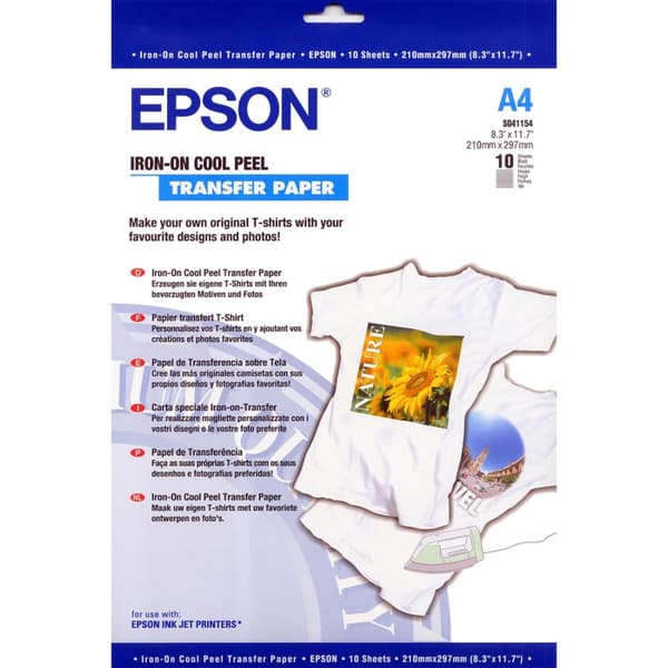 Epson A4 Iron-on-Transfer Papir A4 - 10 Ark