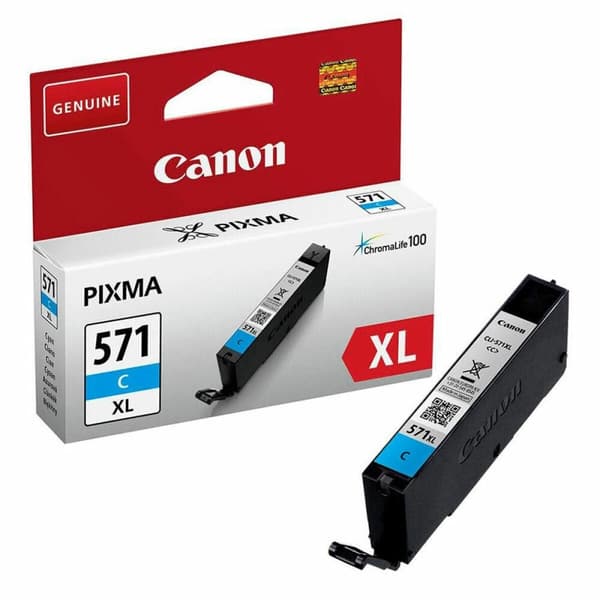 Alkunperäinen mustepatruuna Canon CLI-571XL Syaani - Syaani