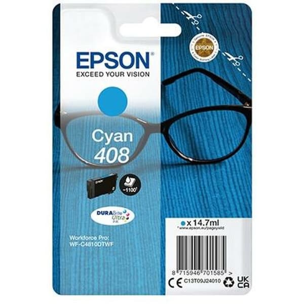Original blækpatron Epson 408 Sort Cyan